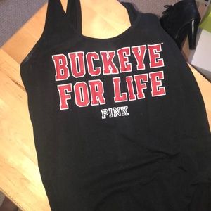 PINK ohio state bodysuit
